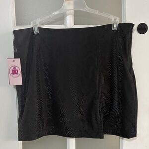 Juicy Couture Black Textured Mini Skirt